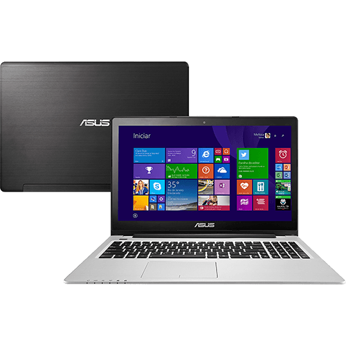 Notebook ASUS Vivobook S550CA Intel Core I5 8GB 1TB Tela LED 15" Windows 8 - Preto