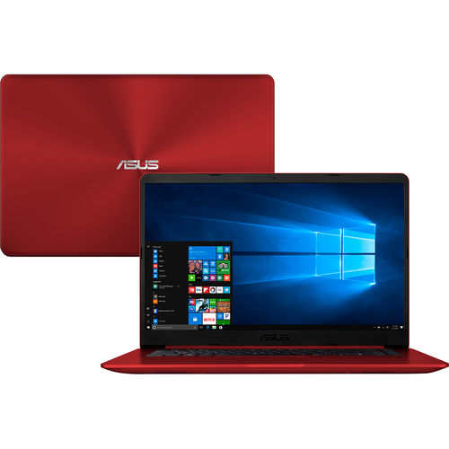 Notebook Asus Vivobook X510ua-BR1160T Intel Core I5 8GB 1TB Tela 15,6" Windows 10 Home - Vermelho
