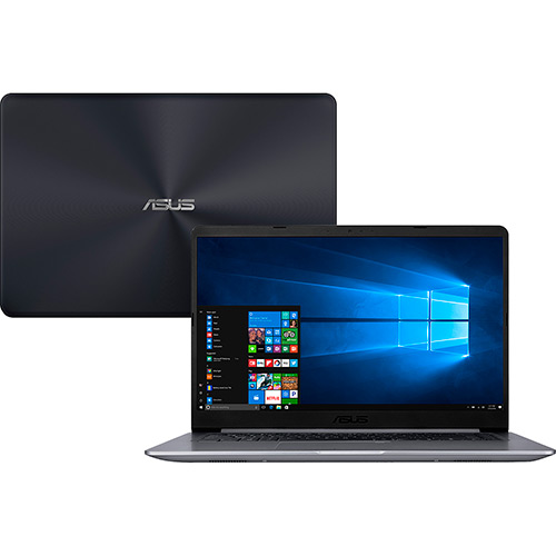 Notebook Asus Vivobook X510UA-BR540T Intel Core I5 8GB 1TB Tela 15,6'' Windows 10 Home - Cinza