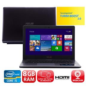 Notebook Asus X450CA-BRAL-WX184H com Intel® Core™ I5-3317U, 8GB, 500GB, Leitor de Cartões, HDMI, Wireless, Webcam, LED 14" e Windows 8