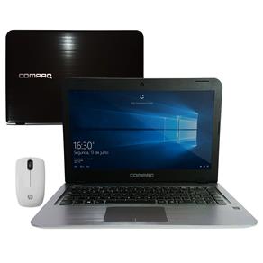 Notebook Compaq Presario CQ17 com Intel® Dual Core, 4GB, 500GB, LED 14” e Windows 10 + Mouse HP Z3200 Wireless - Branco