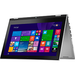 Notebook Dell 2 em 1 Inspiron I13-7347-A30 com Intel Core 4 I5 8GB 500GB LED Full HD 13,3" Touch Windows 8.1 - Prata