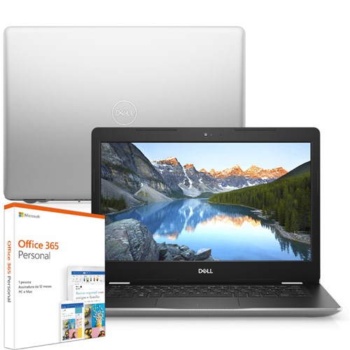 Notebook Dell Inspiron I14-3481-M10f 7ª Geração Intel Core I3 4Gb 1Tb Led 14' Hd Windows 10 Mcafee Office 365