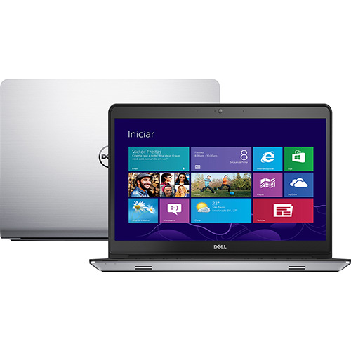 Notebook Dell Inspiron I14-5447-A20 Intel Core I5 8GB 1TB Tela LED 14" Windows 8.1 - Prata