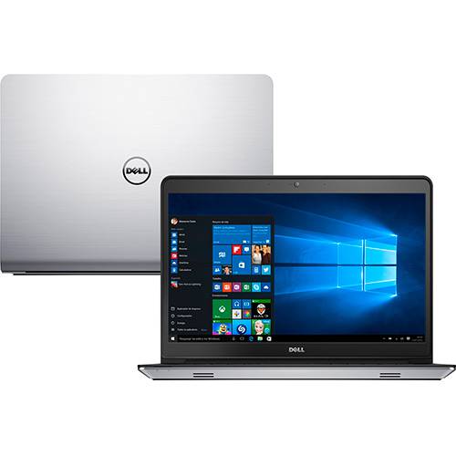 Notebook Dell Inspiron I14-5448-C30 Intel Core I7 8GB (AMD Radeon HD R7 M265 de 2GB) 1TB 8GB SSD 14" Led Touch Windows 10 - Prata