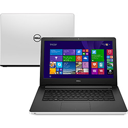 Notebook Dell Inspiron I14-5458-A40 Intel Core I5 8GB (2GB de Memória Dedicada) 1TB LED 14" Windows 8.1 - Branco