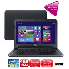 Notebook Dell Inspiron I14-2620 com Intel® Core I3-2375, 4GB, 750GB, Gravador de DVD, Leitor de Cartões, HDMI, Bluetooth, LED 14" e Windows 8