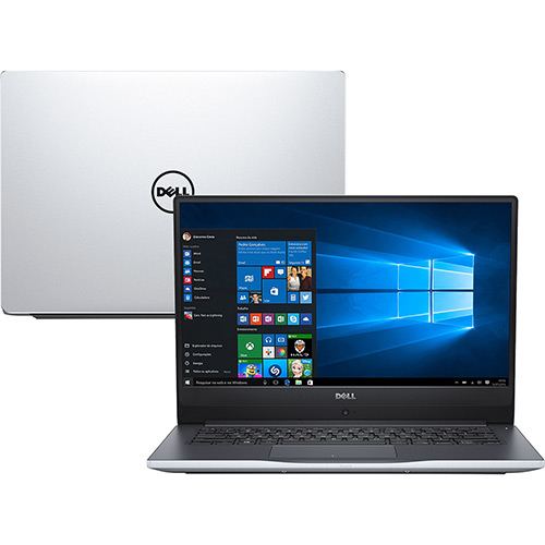 Notebook Dell Inspiron I14-7472-A30S Intel Core 8ª I7 16GB (GeForce MX150 com 4GB) 1TB 128GB SSD Tela Full HD 14" Windows 10 - Prata