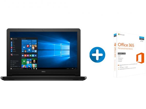 Notebook Dell Inspiron I15-5566-A30P Intel Core I5 - 4GB 1TB LED 15,6” + Microsoft Office 365 Personal
