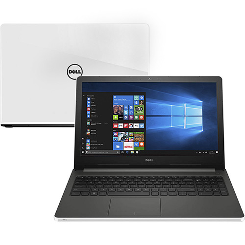 Notebook Dell Inspiron I15-5566-A40B Intel Core I5 8GB 1TB Tela LED 15.6" Windows 10 - Branco