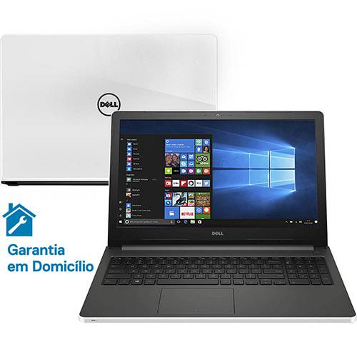 Notebook Dell Inspiron I15-5566-A50B Intel Core I7 8GB 1TB Tela LED 15.6" Windows 10 - Branco