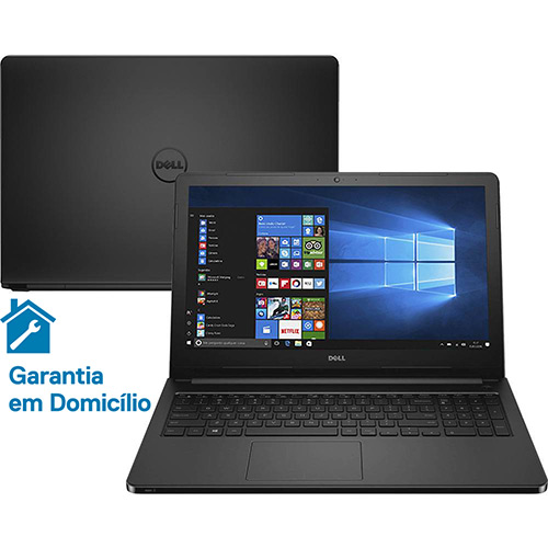 Notebook Dell Inspiron I15-5566-A50P Intel Core 7 I7 8GB 1TB Tela LED 15.6" Windows 10 - Preto