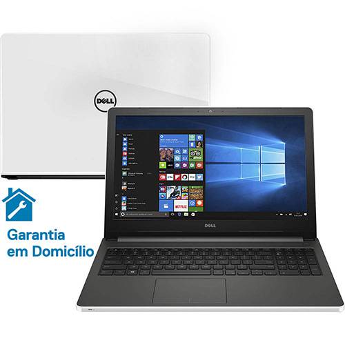 Notebook Dell Inspiron I15-5566-A70B Intel Core I7 8GB (AMD Radeon R7 M440 com 2GB) 1TB Tela LED 15.6" Windows 10 - Branco