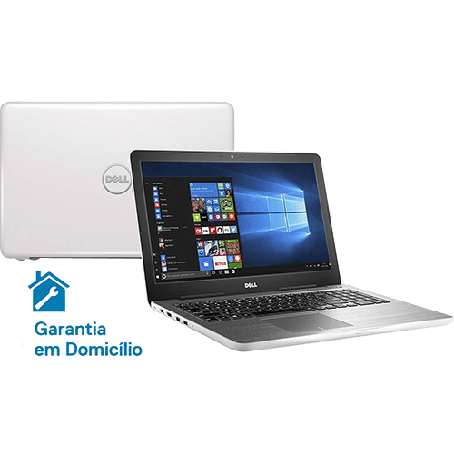 Notebook Dell Inspiron I15-5567-A40B Intel Core I7 8GB (AMD Radeon R7 M445 de 4GB) 1TB Tela LED 15,6" Windows 10 - Branco