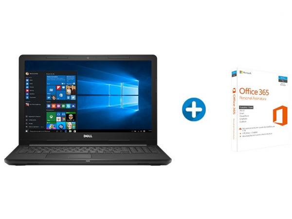 Notebook Dell Inspiron I15-3567-A10 Intel Core I3 - 4GB 1TB LED 15,6” + Microsoft Office 365 Personal