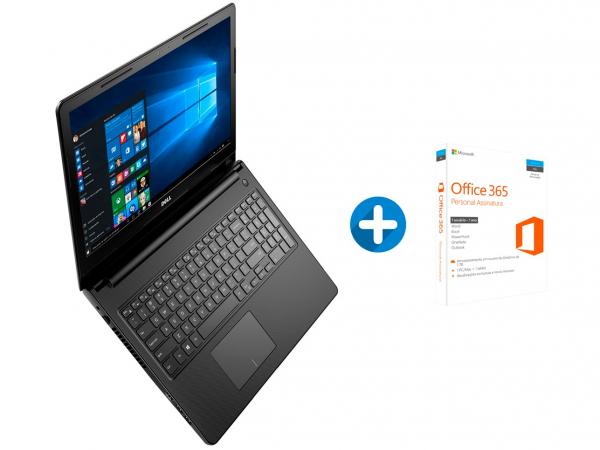 Notebook Dell Inspiron I15-3567-A40C Intel Core I5 - 8GB 1TB LED 15,6” + Microsoft Office 365 Personal