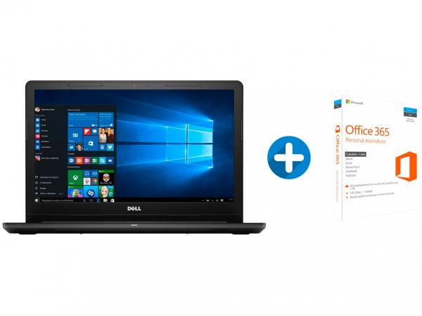Notebook Dell Inspiron I15-3576-A60C Intel Core I5 - 8GB 1TB LED 15,6” + Microsoft Office 365 Personal