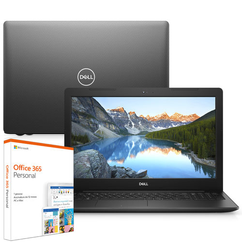 Notebook Dell Inspiron I15-3584-m10f 7ª Geração Intel Core I3 4gb 1tb 15.6" Windows 10 Mcafee Preto Office 365
