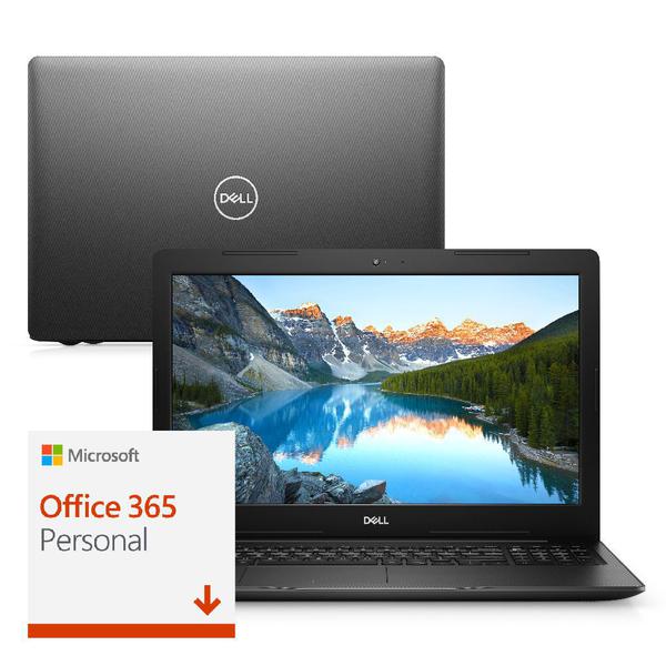 Notebook Dell Inspiron 3583-MFS1PF 8ª Geração Intel Core I5 8GB 256GB SSD 15.6" Windows 10 Microsoft 365 Preto