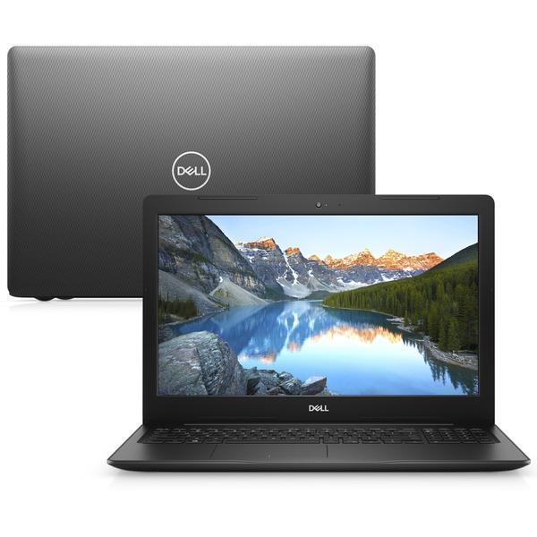 Notebook Dell Inspiron I15-3583-U50P 8ª Ger. Intel Core I7 8GB 256GB SSD Placa AMD 15.6" Linux Preto McAfee