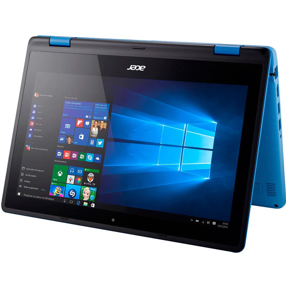 Notebook 2 em 1 Acer R3-131T-P7QW Intel Pentium Quad Core 4GB 500GB LED 11,6" Windows 10 - Azul