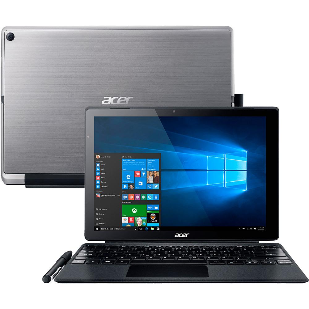 Notebook 2 em 1 Acer Switch Alpha 12 Intel Core I5 4GB 128GB SSD Tela 12" LCD IPS Windows 10 - Prata