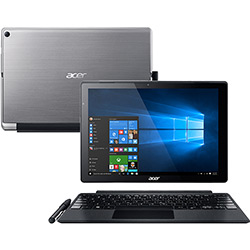 Notebook 2 em 1 Acer Switch Alpha 12 Intel Core I5 8GB 256GB SSD Tela 12'" LCD IPS Windows 10 - Prata