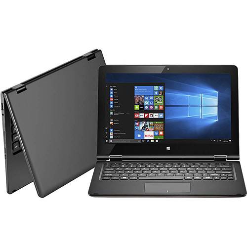 Notebook 2 em 1 Multilaser M11W Intel Atom 2GB 32GB Tela 11,6" Windows 10 - Cinza