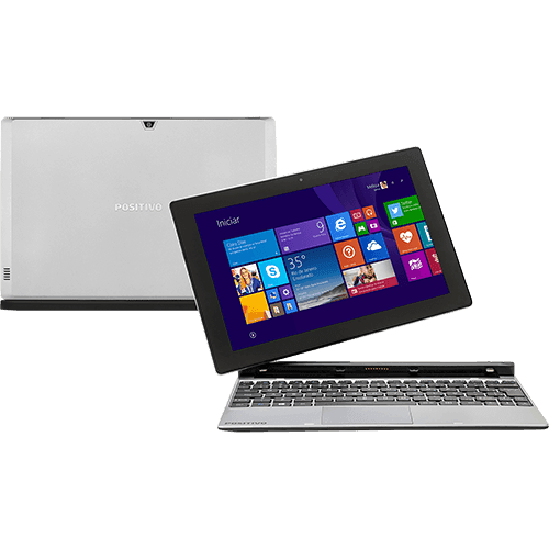 Notebook 2 em 1 Positivo Duo ZX3020 Intel Atom Quad Core HD 16GB Tela Touch LED 10.1" Destacável Windows 8.1 Prata