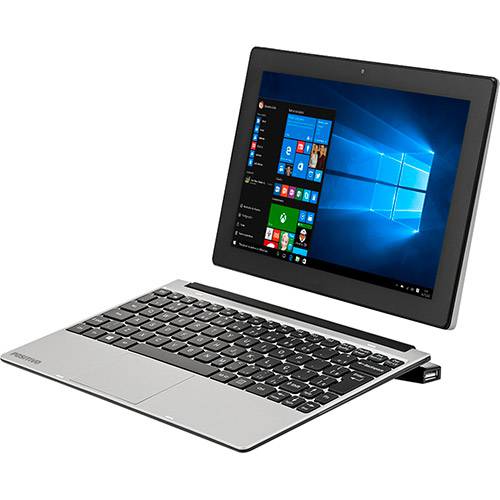 Notebook 2 em 1 Positivo Duo ZX3040 Intel Atom Quad Core 1GB 16GB Tela LED 10" W10 - Prata