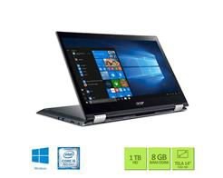 Notebook 2 em 1 Touch ACER SPIN SP314-51-C5NP I5-8250U 8GB 1TB Graphics 620 Dedi 14" W10 Home 64 - N