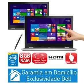 Notebook 2 em 1 Touch Dell Inspiron I13-7347-A30 com Intel® Core™ I5-4210U, 8GB, 500GB, 8GB SSD, HDMI, Webcam, Caneta Digital, LED 13.3" e Window
