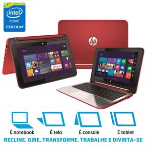 Notebook 2 em 1 Touch HP Pavilion X360 11-n025br com Intel® Pentium® Quad Core, 4GB, 500GB, HDMI, Bluetooth, Beats Audio, LED 11.6" e Windows 8.1