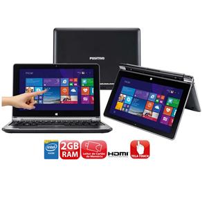 Notebook 2 em 1 Touch Positivo Duo ZK3010 com Intel® Dual Core™ N2806, 2GB, 500GB, Leitor de Cartões, HDMI, Bluetooth, Webcam, LED 10.1" e Windows 8.1