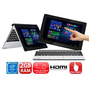 Notebook 2 em 1 Touch Positivo Duo ZX3060 com Intel® Atom™ Quad Core, 2GB, 32GB SSD, Leitor de Cartões, Mini HDMI, Bluetooth, LED 10.1" e Windows 10