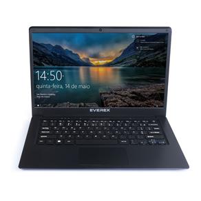 Notebook Everex Intel Quad Core Z8350 2Gb Ddr3 32Gb Ssd Windows 10 - Preto
