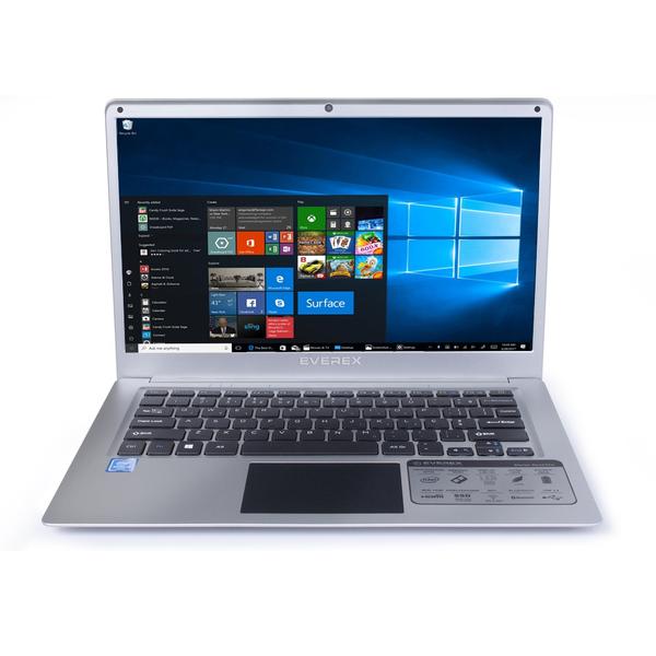 Notebook Everex Intel Quad Core Z8350 Tela 14" Led 2GB 32SSD HDMI Windows 10 - Prata