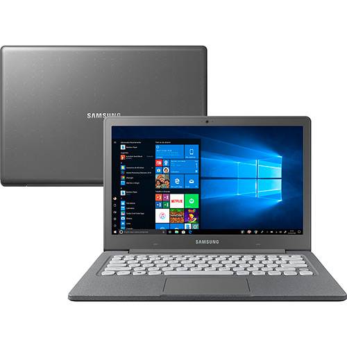 Notebook Flash F30 Intel Celeron 4GB 64GB SSD Full HD 13.3" W10 Cinza - Samsung
