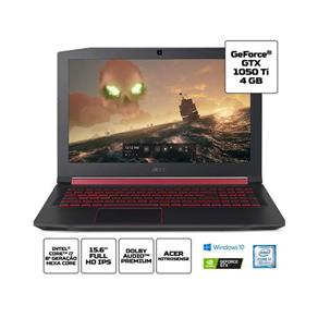 Notebook Gamer Acer Nitro 5 An515-52-75Q8 I7-8750H 16Gb 512Gb Ssd Gtx1050Ti 4Gb Dedi W10Home