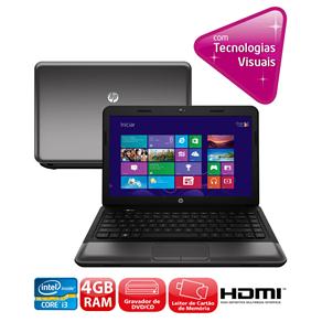 Notebook HP 1000-1240BR com Intel® Core™ I3-2328M, 4GB, 500GB, Gravador de DVD, Leitor de Cartões, HDMI, Wireless, Webcam, LED 14" e Windows 8 - Noteb