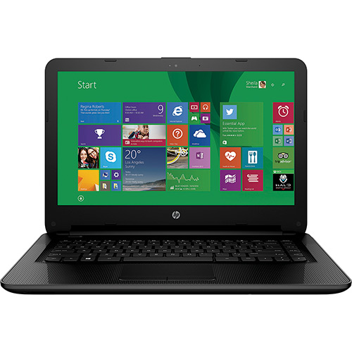 Notebook HP 14-ac102br Intel Celeron Dual Core 4GB 500GB LED 14" Windows 10 - Preto
