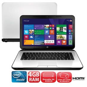 Tudo sobre 'Notebook HP 14-d027br Processador Intel® Celeron®, Windows 8.1, 4GB, 500GB, Gravador de DVD, Leitor de Cartões, HDMI, Wireless, Webcam, LED 14"'
