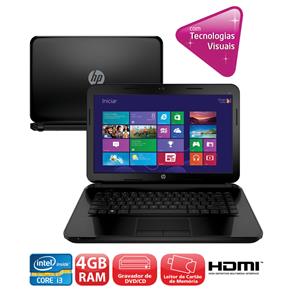 Notebook HP 14-d028br Processador Intel® Core™ I3-3110M, Windows 8.1, 4GB, 500GB, Gravador de DVD, Leitor de Cartões, HDMI, Wireless, Webcam, LED 14"