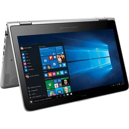 Notebook HP 2 em 1 Pavilion X360 13-s104br Intel Core I5 8GB 1TB LED 13,3" Touch Windows 10 - Prata
