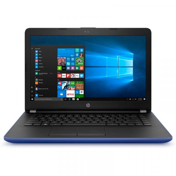 Notebook HP Intel Celeron N3350 RAM 4GB EMMC 64GB Windows 10 Tela 14" 14-bs153od Azul