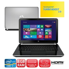 Notebook HP Pavilion 14-n050br Processador Intel® Core™ I7-4500U, Windows 8, 8GB, 1TB, 2GB Discrete, 25GB em Nuvem, HDMI, Placa AMD Radeon, LED 14"