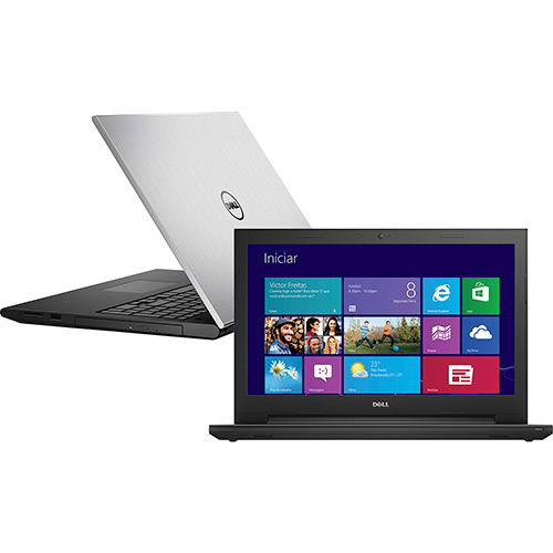 Notebook Inspiron Dell I15-3542-A30 com Intel Core I5 4GB 1TB LED 15,6" Windows 8.1 - Prata