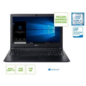 Notebook Intel com Teclado Numerico Acer Nxh3Nal008 A315-53-55Dd I5 7200U 4Gb 1Tb Win10 15.6 Hd Preto
