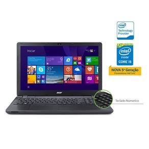 Notebook Intel com Teclado Numerico E5-571-52zk Core I5-5200u 500gb 4gb W8.1 15.6 Led - Acer