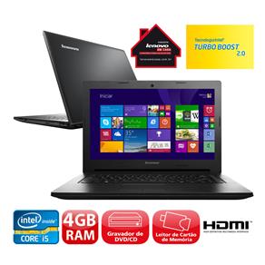 Notebook Lenovo G400S com Intel® Core™ I5-3230M, 4GB, 1TB, Gravador de DVD, Leitor de Cartões, HDMI, Wireless, Webcam, LED 14" e Windows 8.1 - Noteboo
